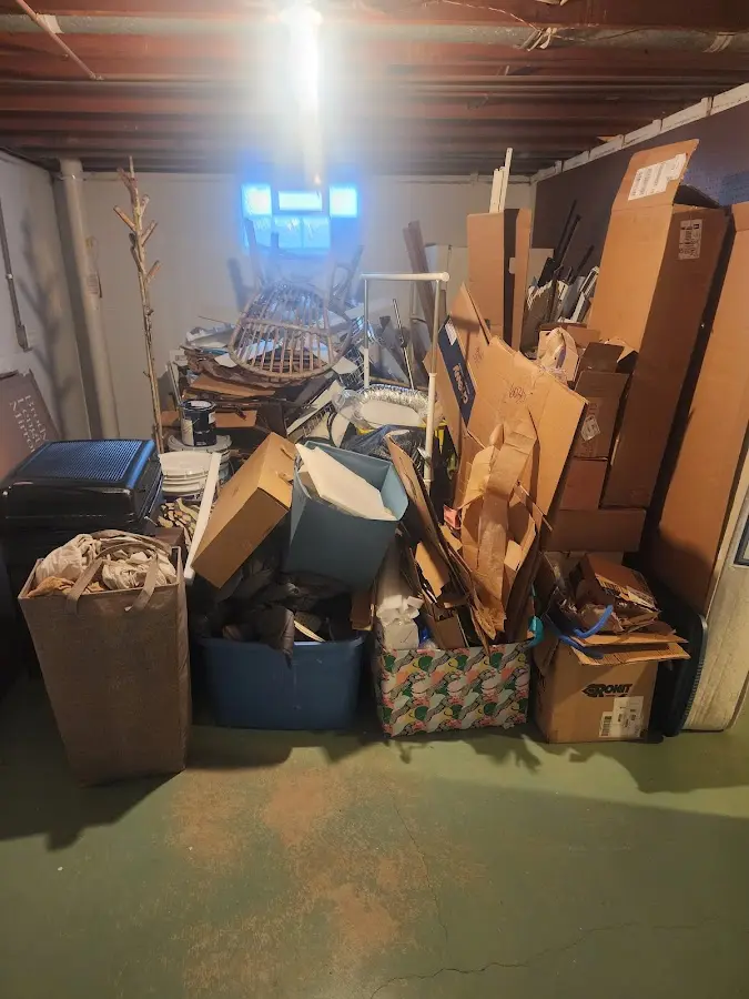 Roll-off dumpster container at job site for Roll Off Dumpster Rental in Blanchard